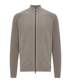 Genti_Cardigan_zip_LS_Bruin_donker