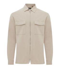 Genti_Oaks_shirt_jacket_zip__Bruin_licht