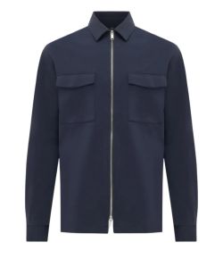 Genti_Oaks_shirt_jacket_zip__Blauw_donker