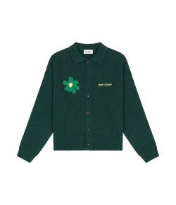 Arbor_Antwerp_Green_Flower_polo_knit__Groen_Donker_