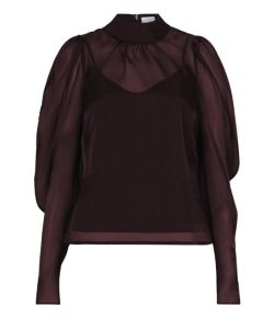 Dante_6_Dante6_ocean_puffy_sleeve_top__Rood_bordeaux