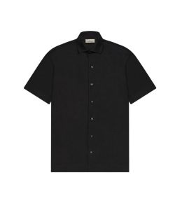 Valenza_Linen_Stretch_Shirt_S_S_Zwart