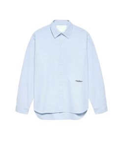 New_Amsterdam_Surf_Association_Beach_shirt_Oxford__Blauw_licht