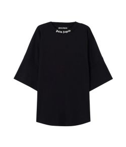 Palm_Angels_Classic_logo_over_T_shirt_Zwart_mix