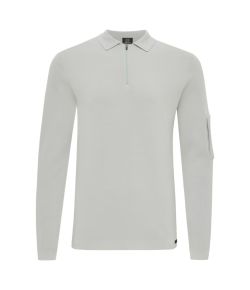 Genti_Polo_Zip_LS__Groen_mint