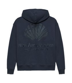New_Amsterdam_Surf_Association_Logo_hoodie_zip_up__Blauw_donker
