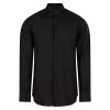 Xacus linnen washed shirt tailor fit  Black