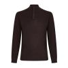 Llaud heren lupetto zip inside out finish  Bruin donker