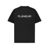 Flaneur Printed Logo T-Shirt Zwart