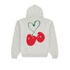 Arbor Antwerp Red Cherries Knitted Hoodie  Grijs mêlee