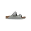 Birkenstock Arizona Suede Sandaal (Narrow) Groen grijs