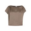 Dante 6 Roam satin drapey top Taupe