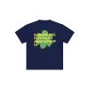 Arbor Antwerp Green blossems shirt Blauw donker