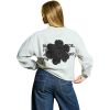 Arbor Antwerp Black Blossems Crewneck Grijs