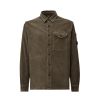 C. P. Company Corduroy Lens Buttoned Shirt Groen