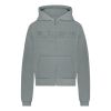 Flaneur Embossed Zip-up Hoodie Blauw grijs