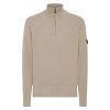 Peuterey heren Crivelli chenille half zip Zand