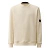C. P. Company Diagonal Raised Fleece Crew Neck Lens Sweatshirt Grijs mêlee