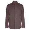 Xacus natural active shirt tailer fit  Bruin donker