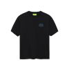 New Amsterdam Surf Association Logo tee Black/acid blue Zwart