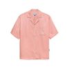 Hopeium Piped silk camp shirt Rose