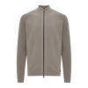 Genti Cardigan zip LS Bruin donker