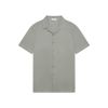 Valenza Linen strecth bowling shirt S/S Groen olijf