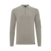 Genti Polo Zip LS  Bruin donker