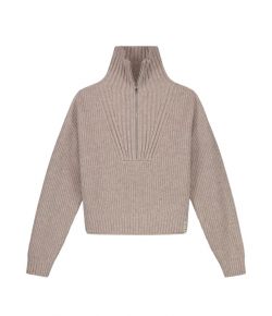 Olaf_Hussein_Merino_half_zip_Knit_WMN_Beige