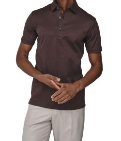Valenza_Supima_Polo_Schiller_Collar_Bruin_donker