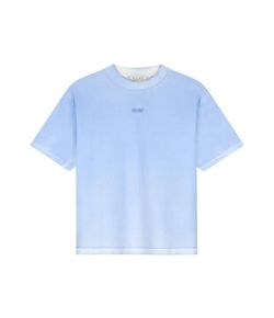 Olaf_Hussein_Spayed_boxy_tee_Blauw_licht