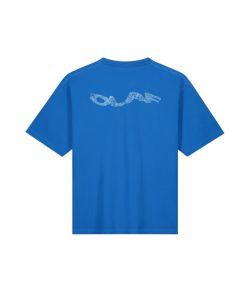 Olaf_Hussein_Wavy_Drift_Embro_Tee_blauw_kobalt