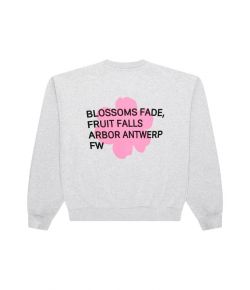 Arbor_Antwerp_Pink_Blossems_Crewneck_Grijs