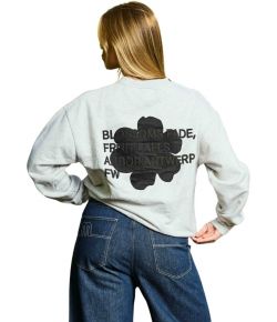 Arbor_Antwerp_Black_Blossems_Crewneck_Grijs