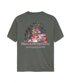 New_Amsterdam_Surf_Association_T_shirt_Buffet_Groen_grijs