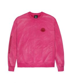 New_Amsterdam_Surf_Association_Damaged_logo_crewneck_Fuchsia
