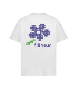 Flaneur_Pixel_flower_T_shirt_Wit