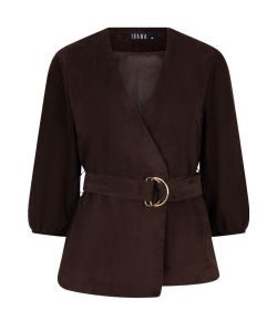 Ibana_Tully_suede_jacket_Bruin_donker