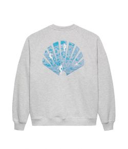 New_Amsterdam_Surf_Association_Sea_glow_crewneck_Grijs_m_lee