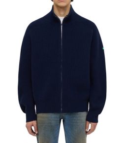 Flaneur_Badge_knit_cardigan_Blauw_donker_2