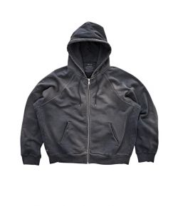 Tenue_Chris_zip_hoodie_Grey_WASHED