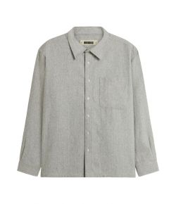 Woodbird_Buzo_wool_shirt_Grijs