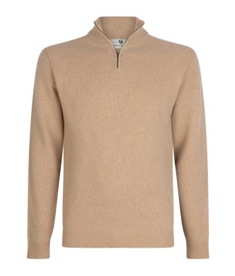 Llaud_heren_lupetto_half_zip__Beige_1