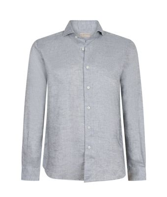 Xacus_Washed_linnen_shirt_tailer_fit__Blauw_grijs