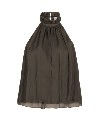Dante_6_Fame_Pleated_Halter_Top_Groen_army_4