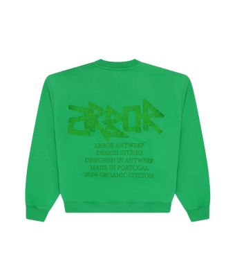 Arbor_Antwerp_Metalic_crewneck_Groen