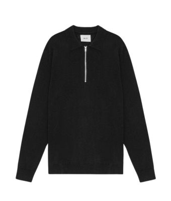NN07_Sergio_Zip_Polo_6605_Zwart