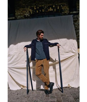 Blue de Genes pampa overshirt  Blauw donker