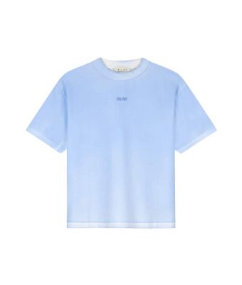 Olaf_Hussein_Spayed_boxy_tee_Blauw_licht