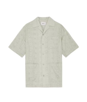 NN07_Ben_Embroidery_Anglaise_Shirt_Groen_licht